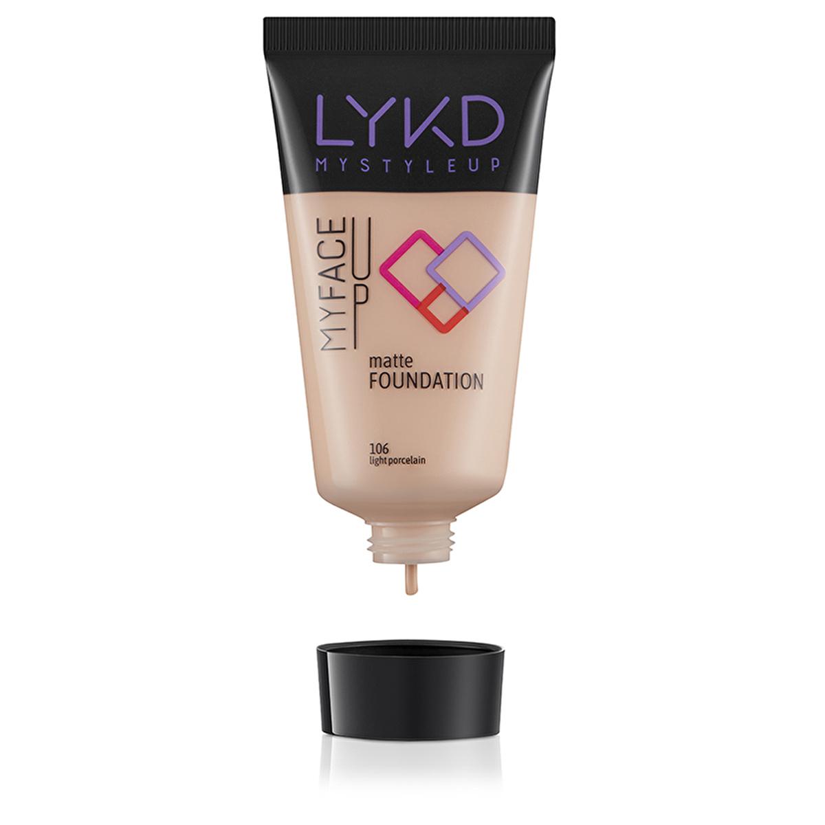 LYKD Matte Foundation 106 Light Porcelain - Matte Foundation for Flawless, Long-Lasting Makeup