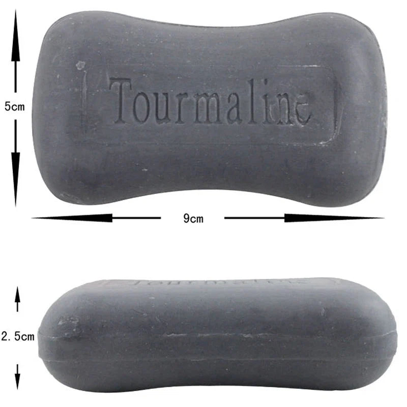 Tourmaline Soap Bar Natural Bamboo Charcoal Skin Care Anti-acne Remove Black Head and Acne
