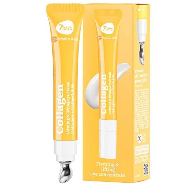 7Days My Beauty Week Collagen Eye Cream: Anti-Wrinkle, Lifting, Dark Circle Reduction, & Cryo Cooling - Korean Skincare