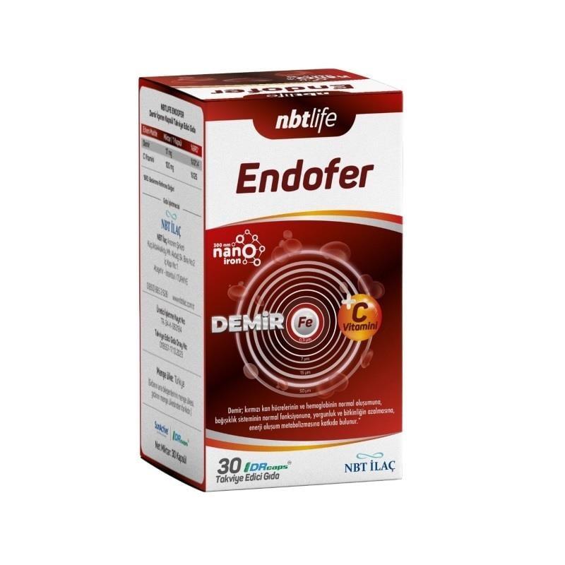 Nbtlife Endofer: Iron & Vitamin C Supplement - Boost Energy, Enhance Absorption, Vegan Friendly - 30 Capsules