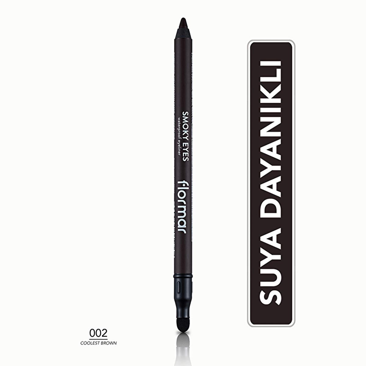 Flormar Coolest Brown Smoky Eyes Waterproof Eyeliner Pencil: Smudge-Proof, Long-Lasting Matte Brown Eyeliner for Effortless Smoky Eyes