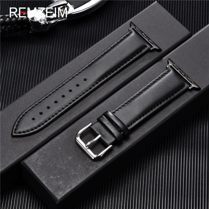 Casual PU Leather Strap for Apple Watch Band 49 45 44 42mm iwatch Ultra 8 7 6 5 4 3 SE Watch Accessories Wristband 41 40 38mm