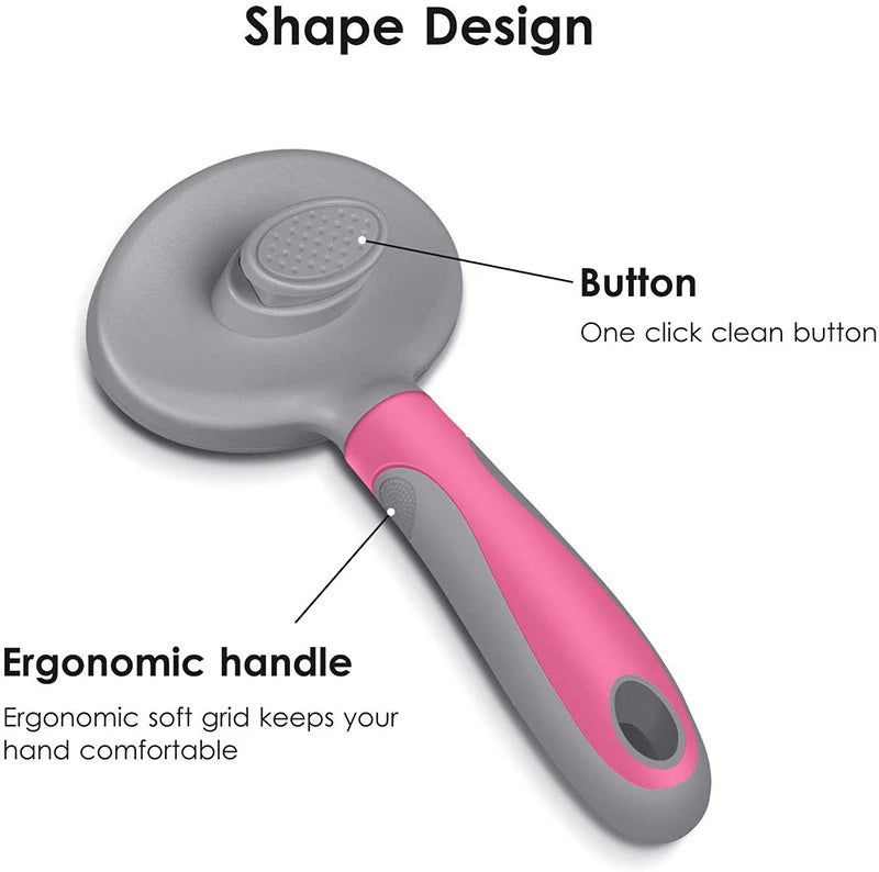 Benepaw Efficient Self Cleaning Slicker Pet Grooming Brush For Small Large Dogs Cats Comfortable Safe Anti-slip Comb For Pets