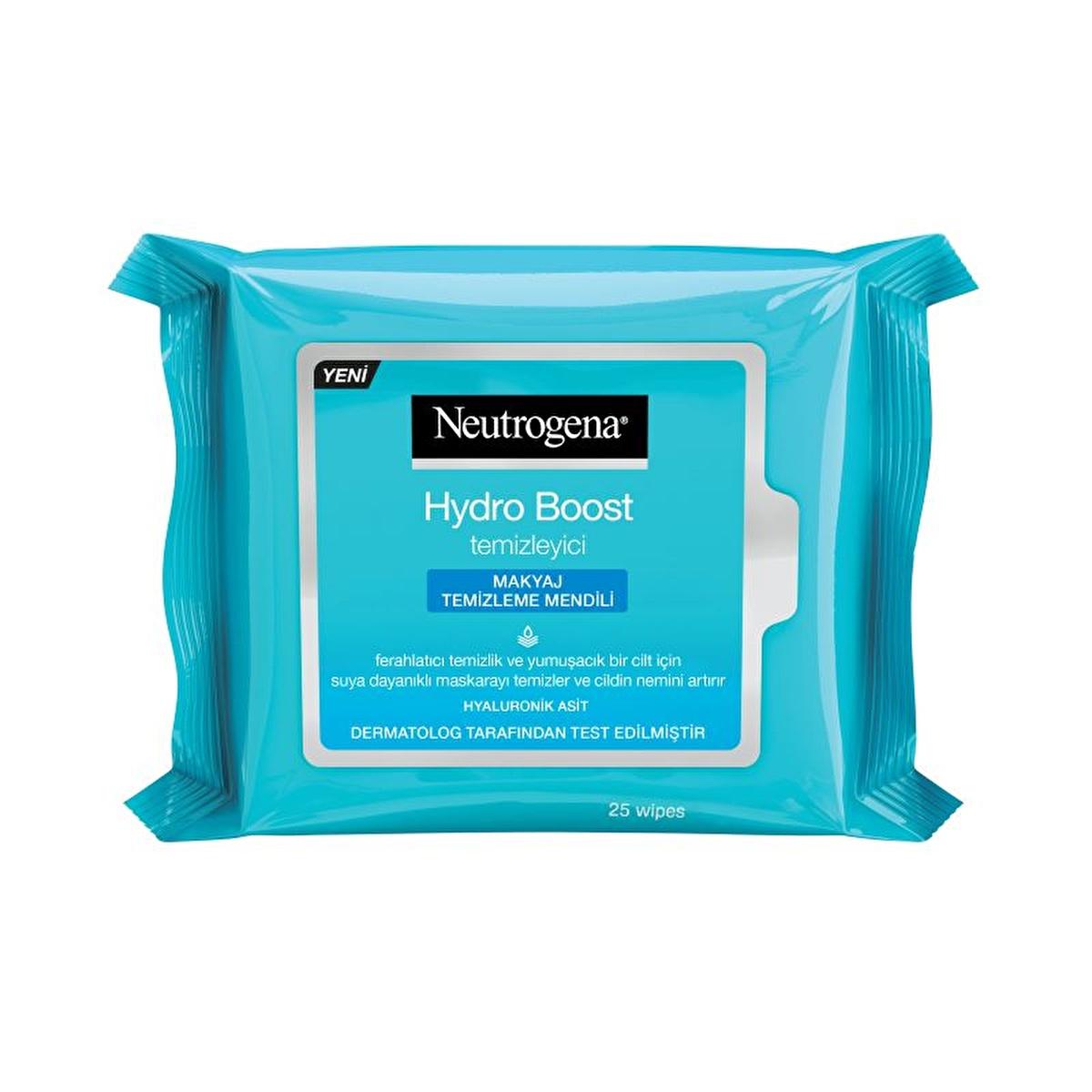 Neutrogena Hydro Boost: Hydrating Makeup Remover Wipes - Gently Cleanse & Remove Waterproof Makeup, Hyaluronic Acid, For Sensitive Skin (25 Count)