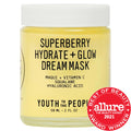 Superberry Hydrate + Glow Dream Night Cream + Mask with Vitamin C - Vegan, Cruelty-Free Night Cream for Dry, Dull Skin