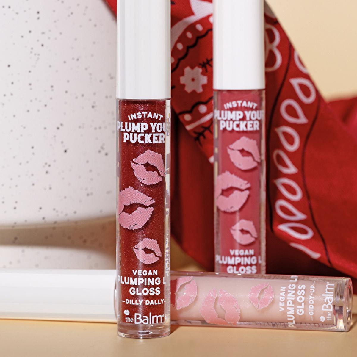 theBalm Instant Plump Your Pucker Lip Plumper Gloss: Get Fuller, Hydrated Lips Naturally. Vegan, Cruelty-Free, Non-Sticky, Available in 5 Stunning Shades