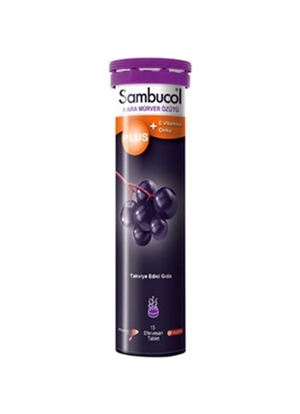 Sambucol Effervescent Vitamin C Supplement with Black Elderberry - Natural Immune Booster for Cold & Flu Relief