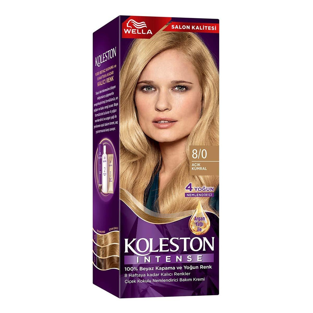 Wella Koleston Intense Hair Color - Light Brown 8/0 for Women & Teens