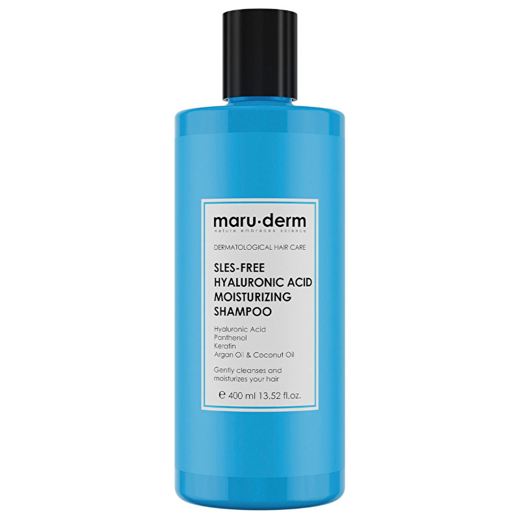 Maruderm Hyaluronic Acid Moisturizing Shampoo - Deep Hydration & Damage Repair - Sulfate-Free, Vegan Formula for Dry & Damaged Hair (13.53 fl oz)