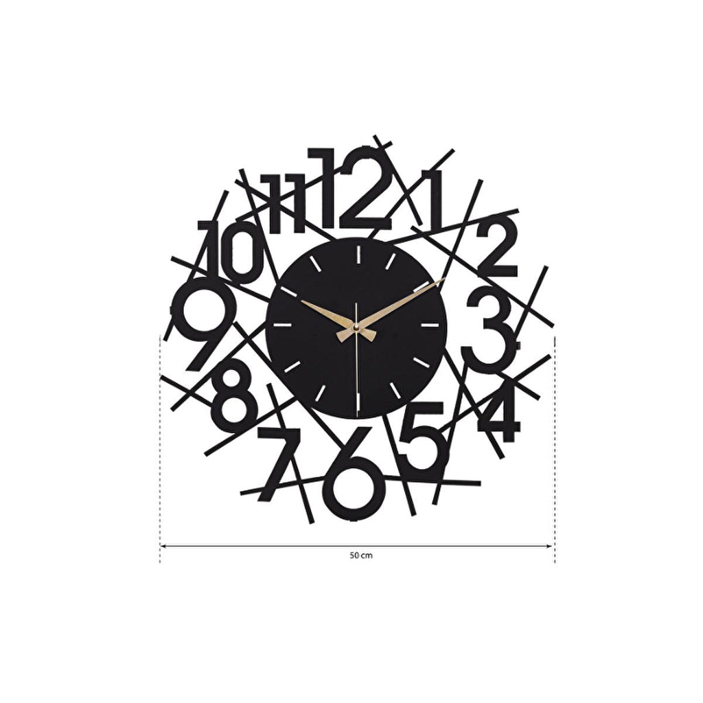 Muyika 41x41cm Modern Metal Silent Wall Clock - Large Decorative Timepiece for Home