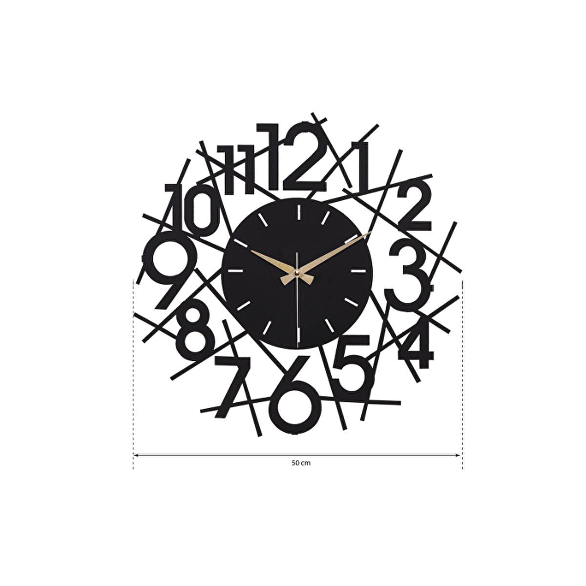 Muyika 41x41cm Modern Metal Silent Wall Clock - Large Decorative Timepiece for Home