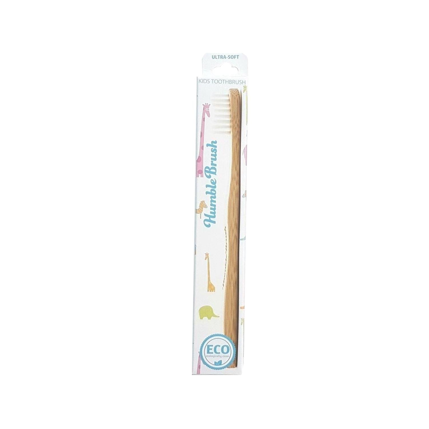 Humble Brush Bamboo Toothbrush for Children - Ultra Soft Bristles, Eco-Friendly, Biodegradable