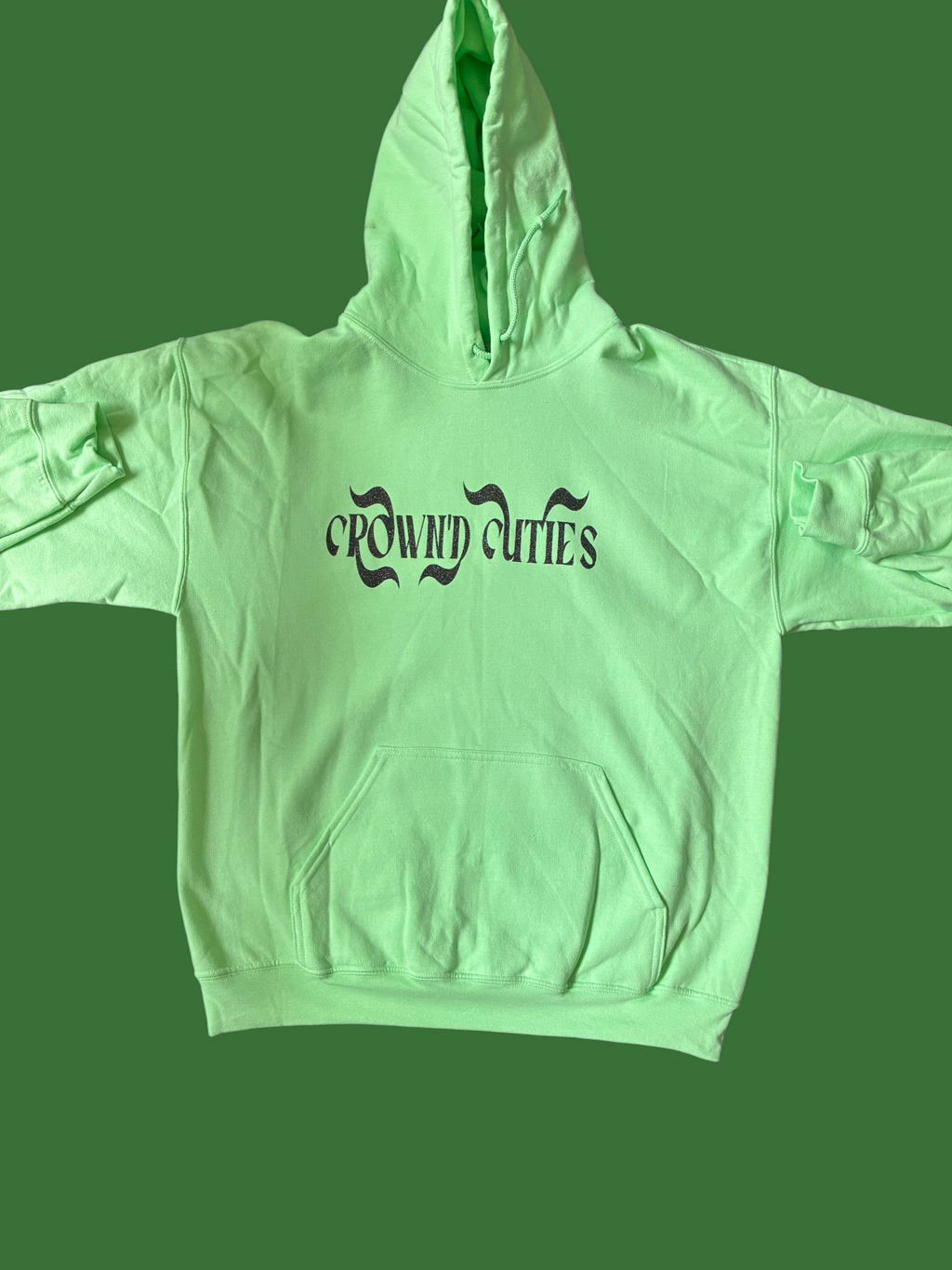 Mint Green Black Glitter Hoodie – Slayed in Style