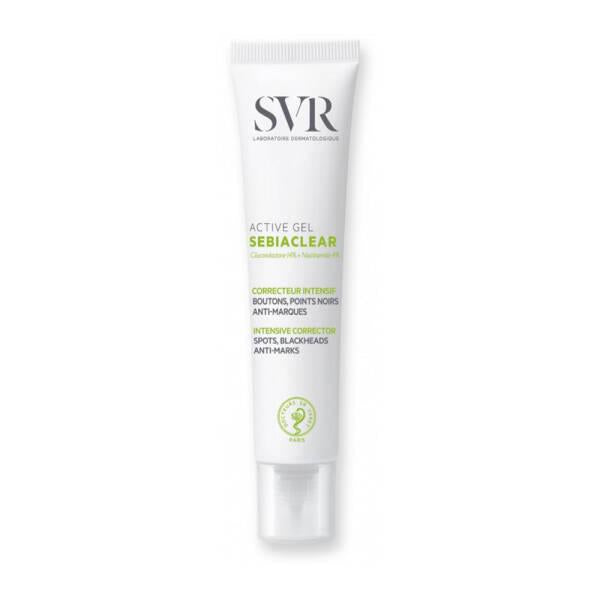 SVR Sebiaclear Active Gel 40ml - Skincare for Acne-Prone Skin, Dermatologically Tested