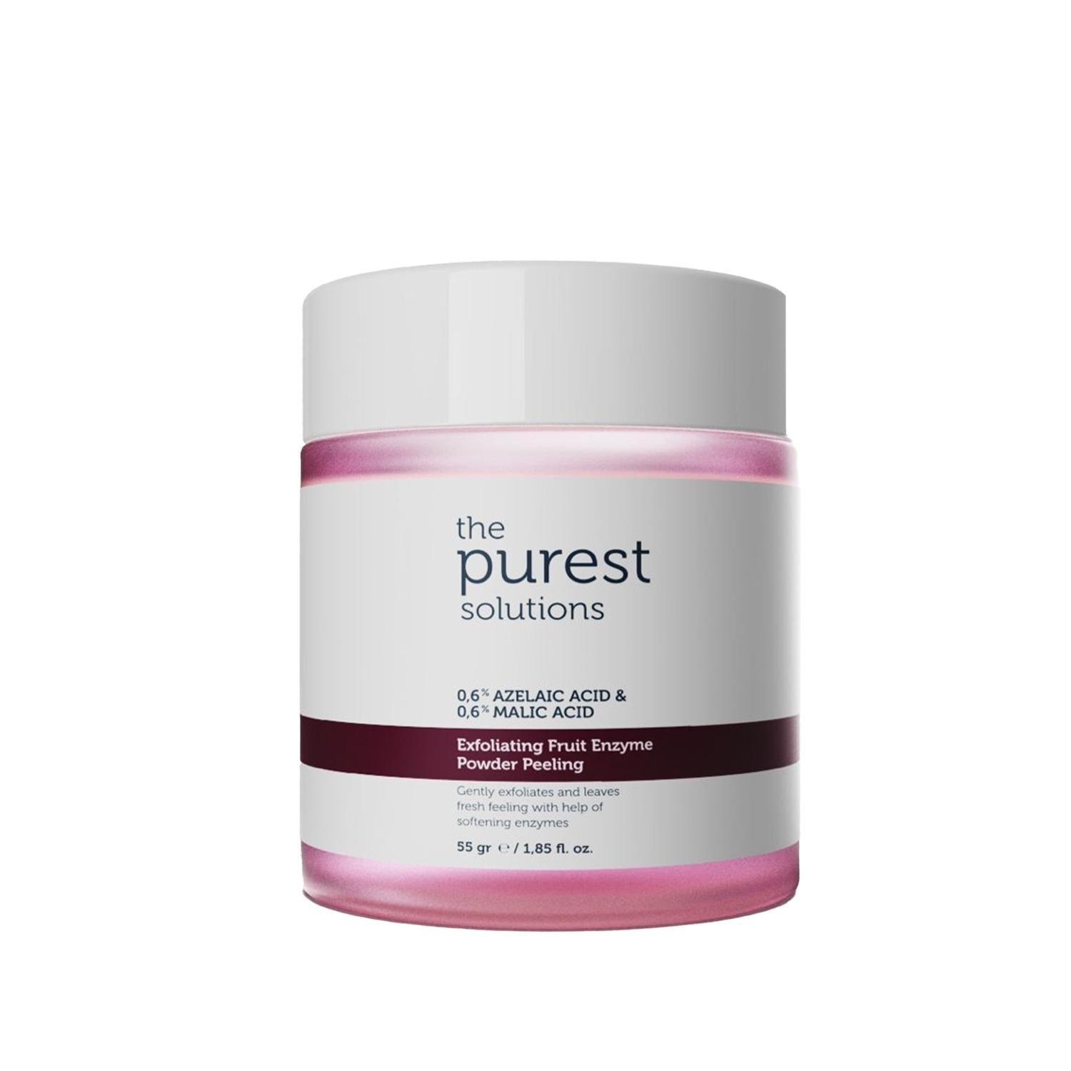 The Purest Solutions Fruit Enzyme Powder Exfoliator & Toz Peeling 55 g - Natural Skincare for Gentle Exfoliation