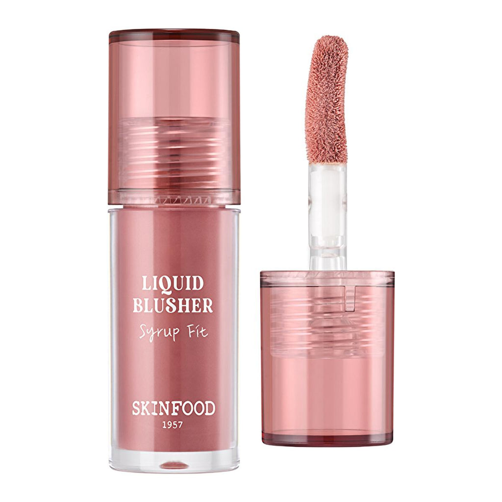 Skinfood Syrup Fit Liquid Blush 01 Raspberry Vanilla Makeup Blush - Natural Cheek Color with Raspberry Vanilla Scent