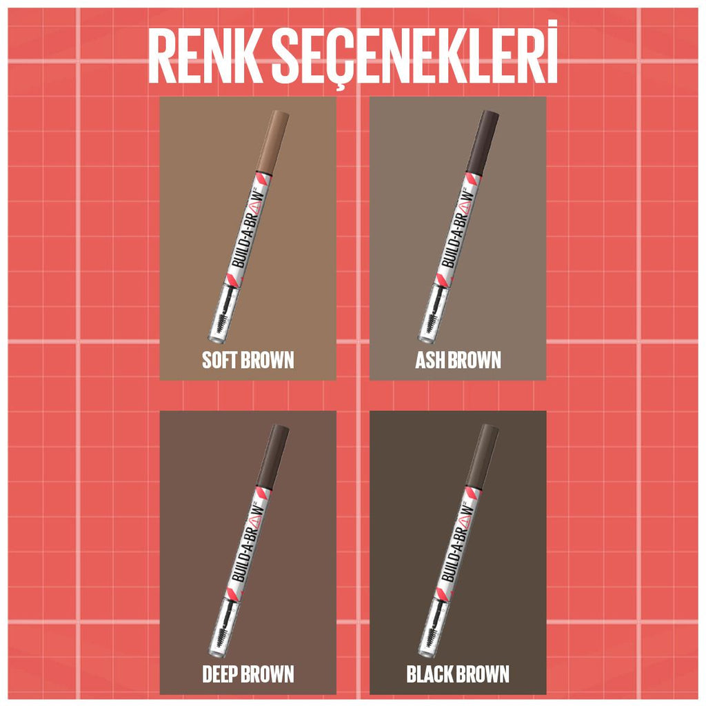 Maybelline New York Build a Brow 2-in-1 Eyebrow Pencil & Gel - Long Lasting, Easy 2-Step Eyebrow Makeup Solution