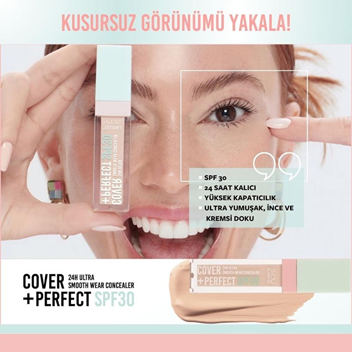 Show by Pastel Cover+Perfect Concealer SPF30 - High Coverage, Moisturizing, Long-Lasting Concealer for Flawless Finish