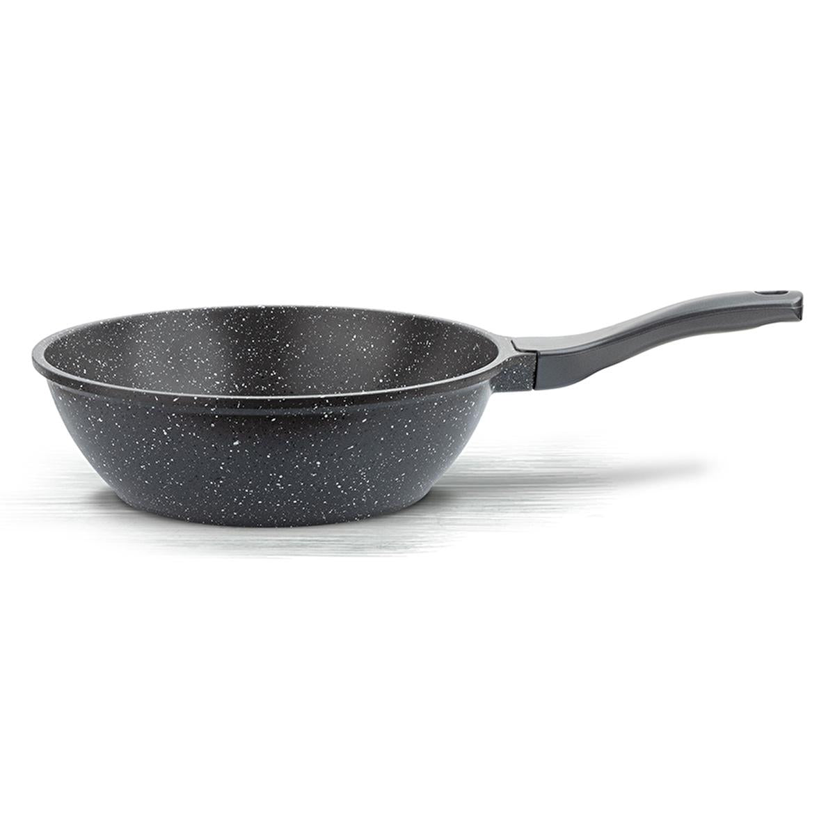 Thermoad 28cm Aluminum Die-Cast Wok Pan Tava - Energy Efficient, Lightweight, Non-Stick Granite Coated, PFOA & PFAS Free