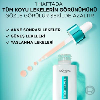 Loreal Paris Bright Reveal Niacinamide Dark Spot Serum - Anti-dark Spot, Non-comedogenic Skincare for Hyperpigmentation