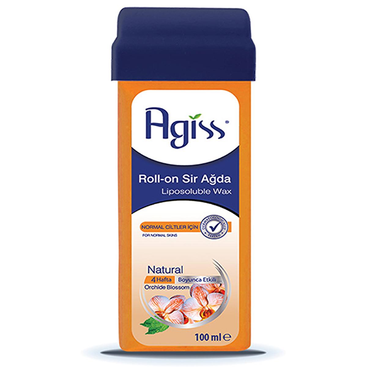 Agiss Natural Roll-On Wax: 100% Natural Resin for Easy, Sugar-Free Hair Removal on Normal Skin | Removes Short Hairs for Smooth Skin