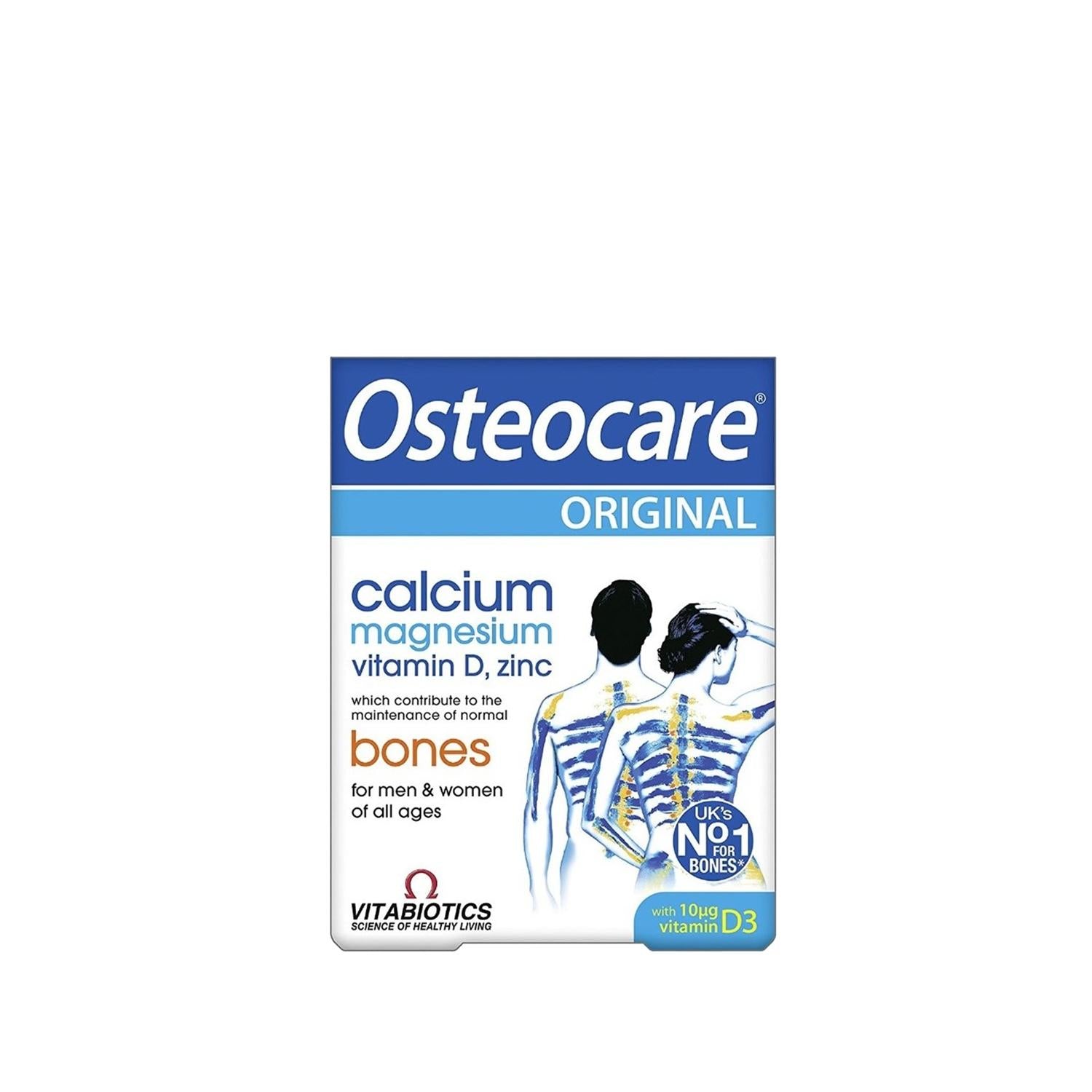 Vitabiotics Osteocare Original Calcium Supplement Tablets for Bone Health Support - 30 Count
