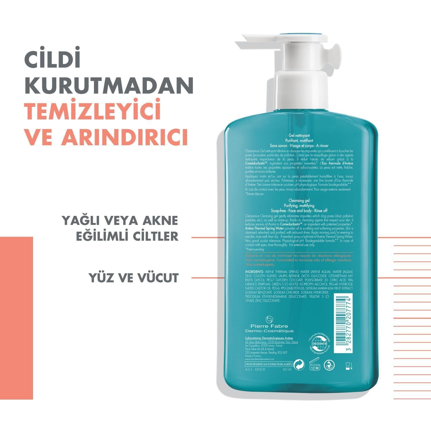 Eau Thermale Avene Cleanance Cleansing Gel - Mattifying | 400ml