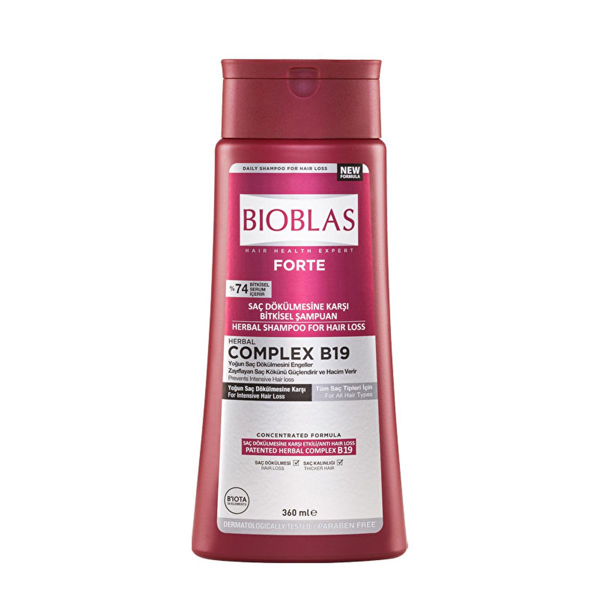 Bioblas Forte Shampoo for Hair Growth & Strength - Natural Botanical Hair Care for Daily Use