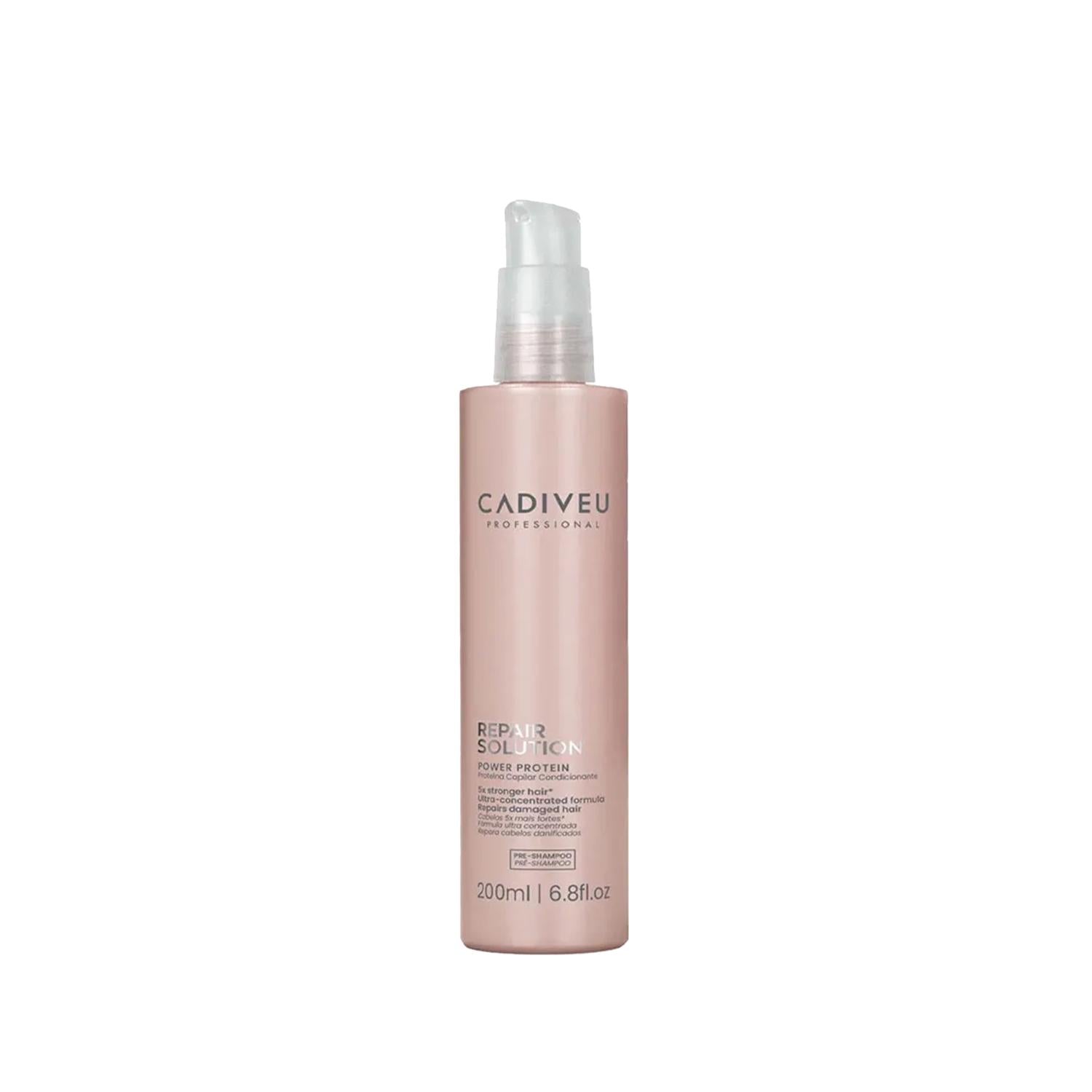 Cadiveu Repair Solution Power Protein Pre-Shampoo Treatment for Damaged Hair - 200ml, Nourishing Protein-Based Formula