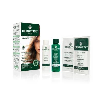 Herbatint 7D Golden Blonde Hair Dye: Natural, Plant-Based Color for Sensitive Scalp | Ammonia & Paraben-Free Herbal Hair Coloring