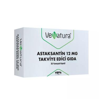 VeNatura Astaxanthin Dietary Supplement 12mg - Antioxidant Support for Adults, 30 Capsules