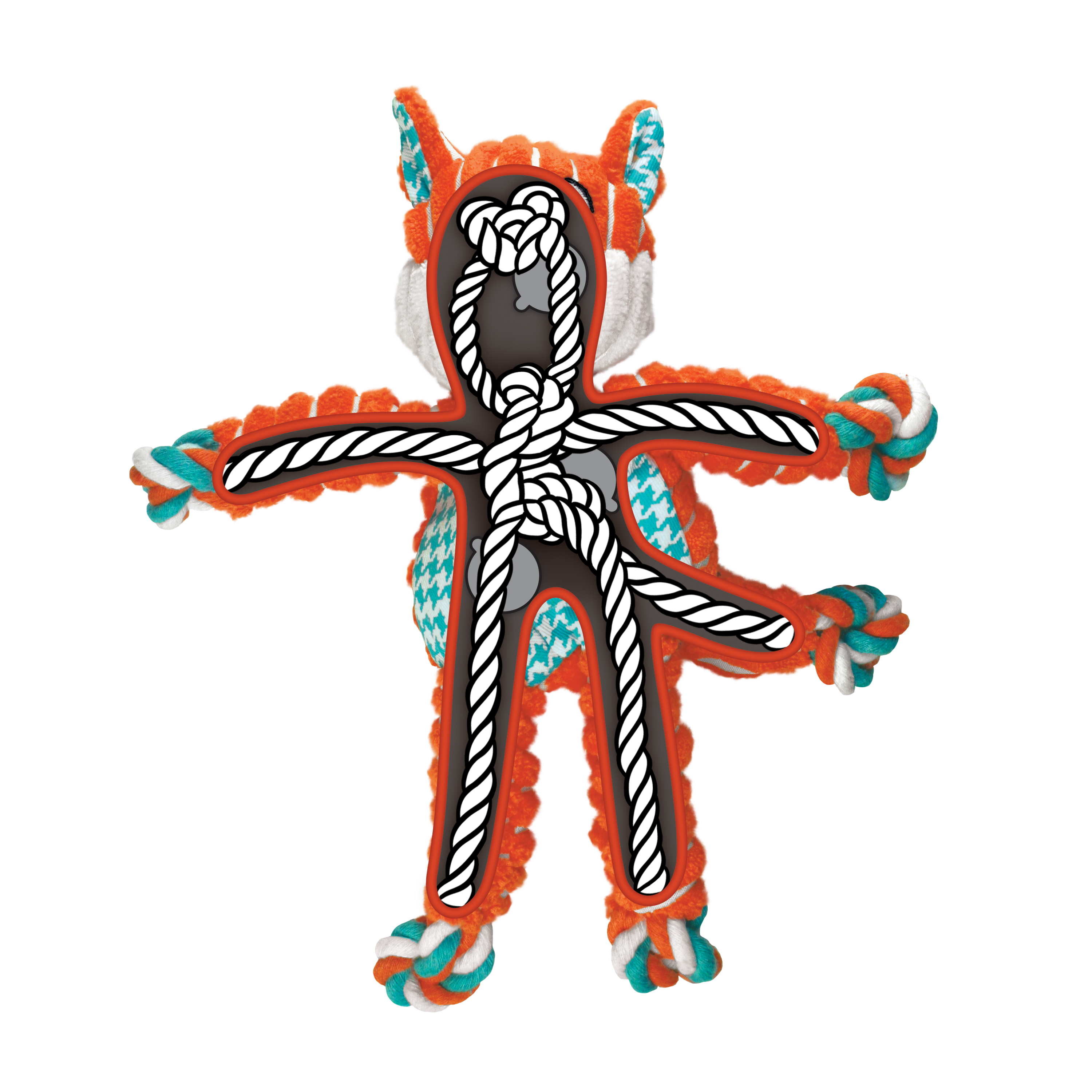 Kong Floppy Knots Fox Small/Medium