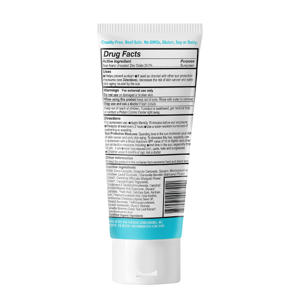 Kids Sunscreen: Mineral and Clear Zinc Oxide Safe Sun Protection - Fresh Monster