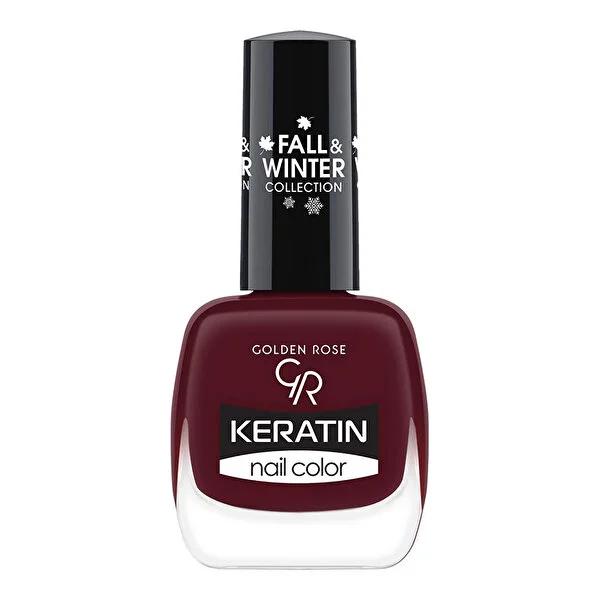 Golden Rose Keratin Nail Polish - Long Lasting Fall & Winter Colors for Healthy Nails