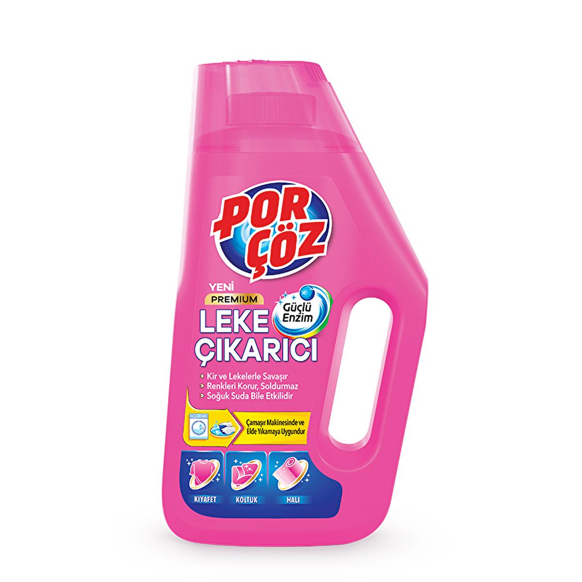 Por�šz Premium Stain Remover 1000ml - Powerful & Color Safe, Enzyme-Based, Bleach-Free Laundry Solution for Tough Stains.