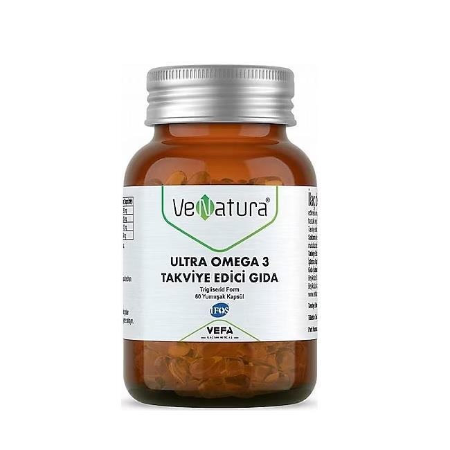 VeNatura Ultra Omega 3 : 1000mg Fish Oil Capsules - 60 Count