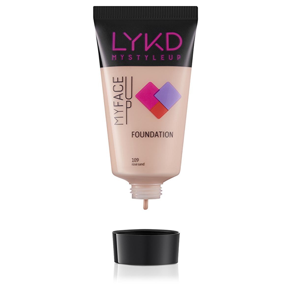 LYKD Foundation 109 Rose Sand - Lightweight, Natural Skin Perfecting Foundation Makeup for Smooth, Even Tone