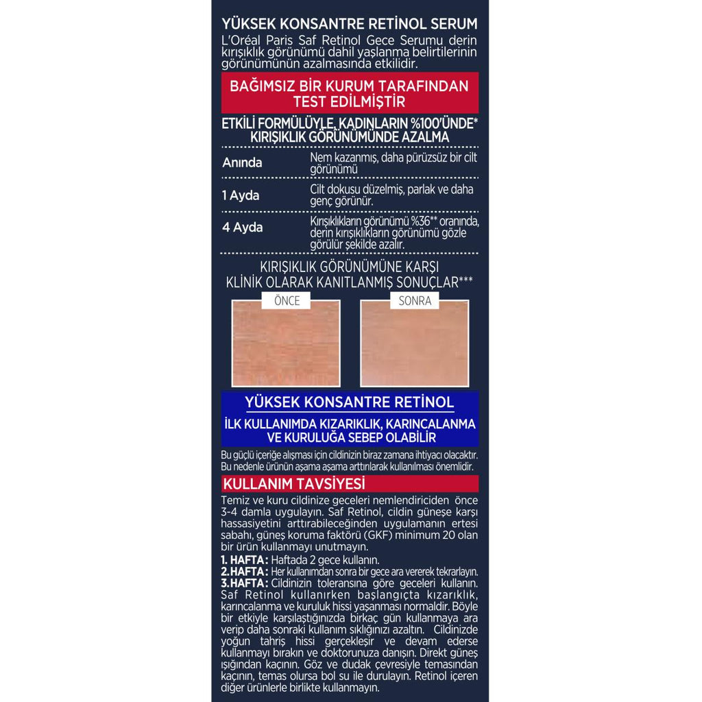 Loreal Paris Revitalift Anti-Aging Face Serum - Retinol Serum for Wrinkle Reduction, Dermatologist-Approved Skincare