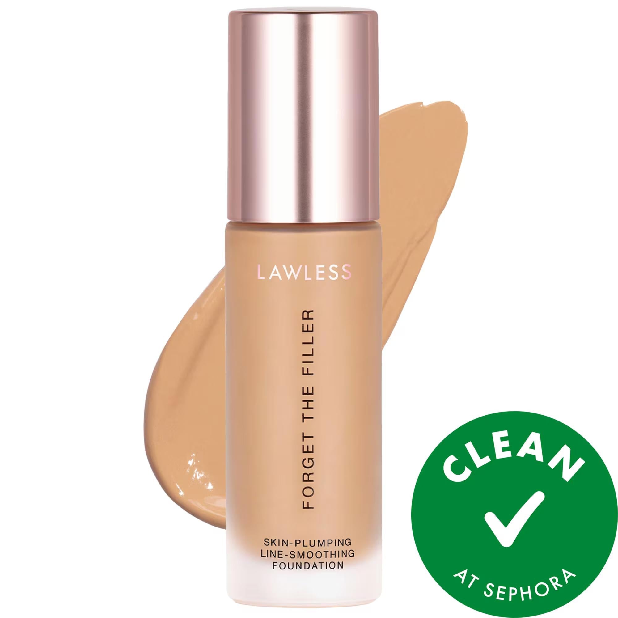 Forget The Filler: Skin-Plumping, Line-Smoothing Foundation - Full Coverage, Natural Finish, Vegan, Anti-Aging Benefits