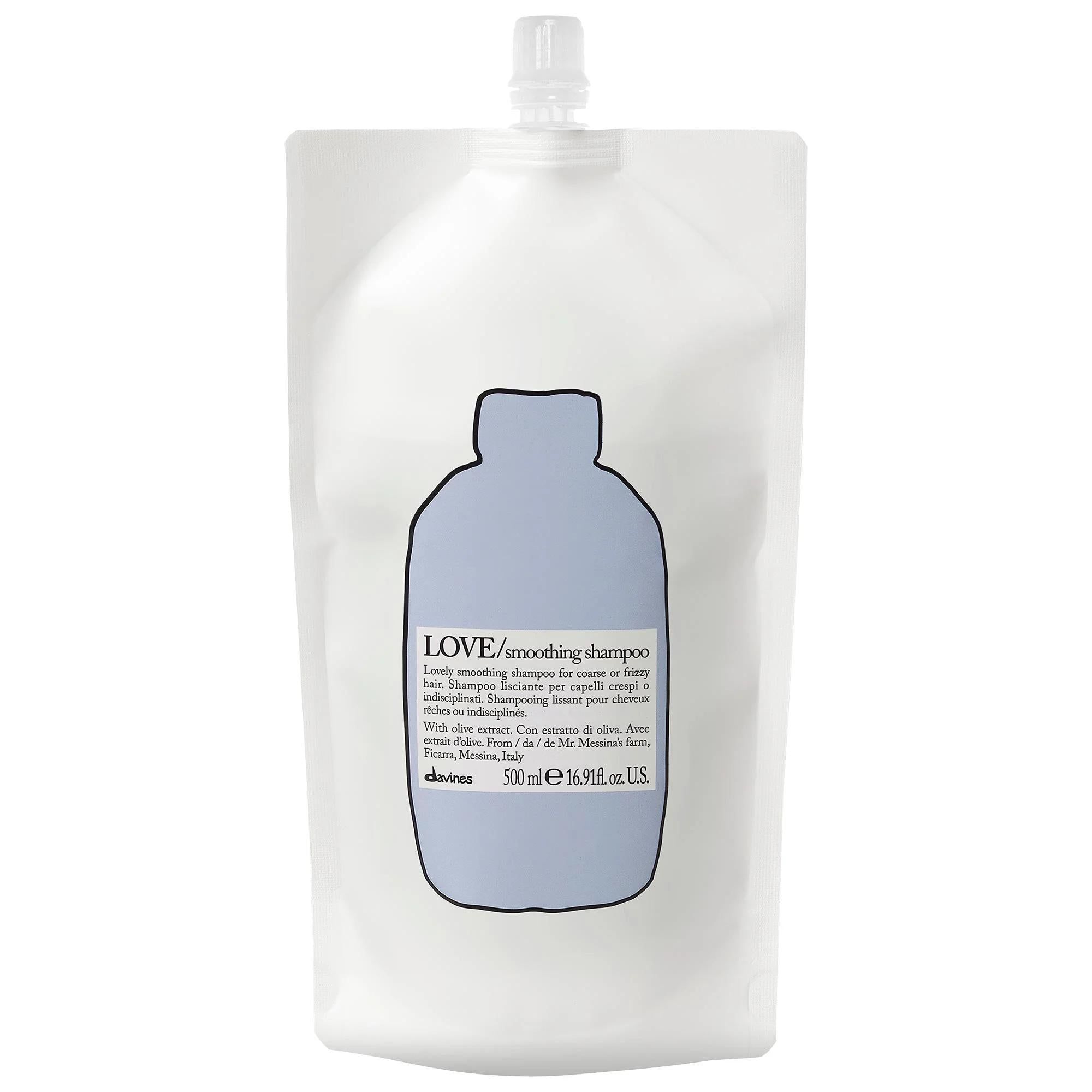 LOVE Smoothing Shampoo for Frizzy Hair - Vegan, Sulfate-Free, Nourishing Olive Extract