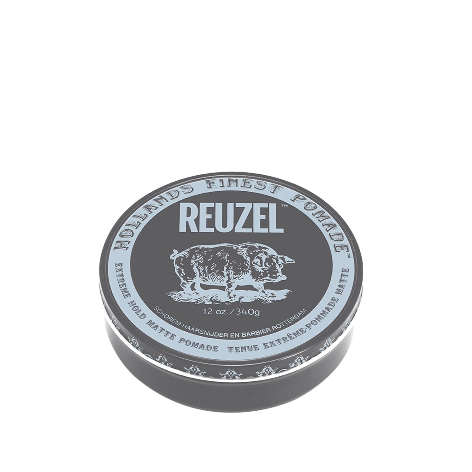 Reuzel Extreme Hold Matte Pomade for Men - Strong Hold, Matte Finish Hair Styling Product