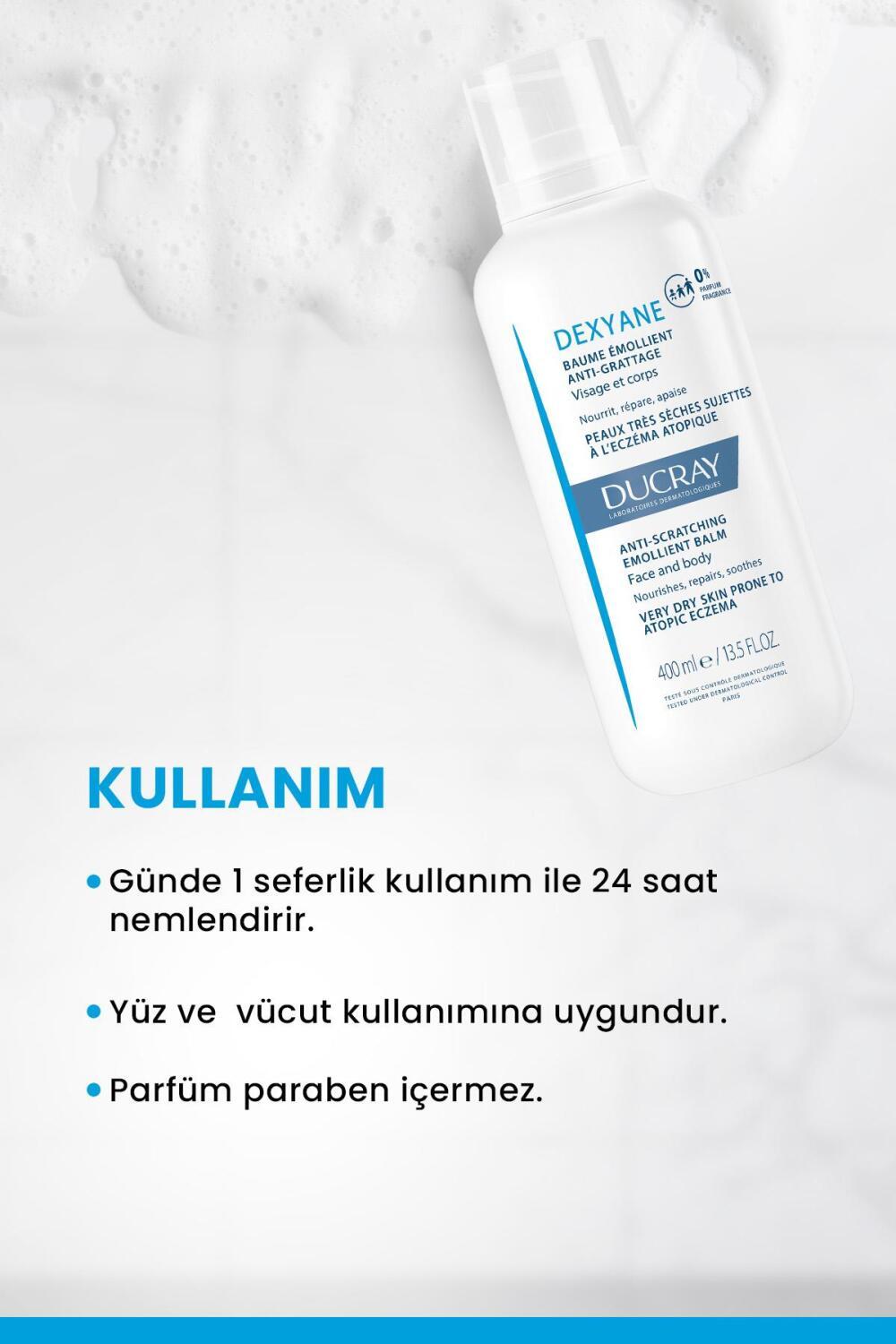 Ducray Dexyane Balm - Moisturizing Relief for Dry Skin (400ml) - Non-Greasy & Nourishing