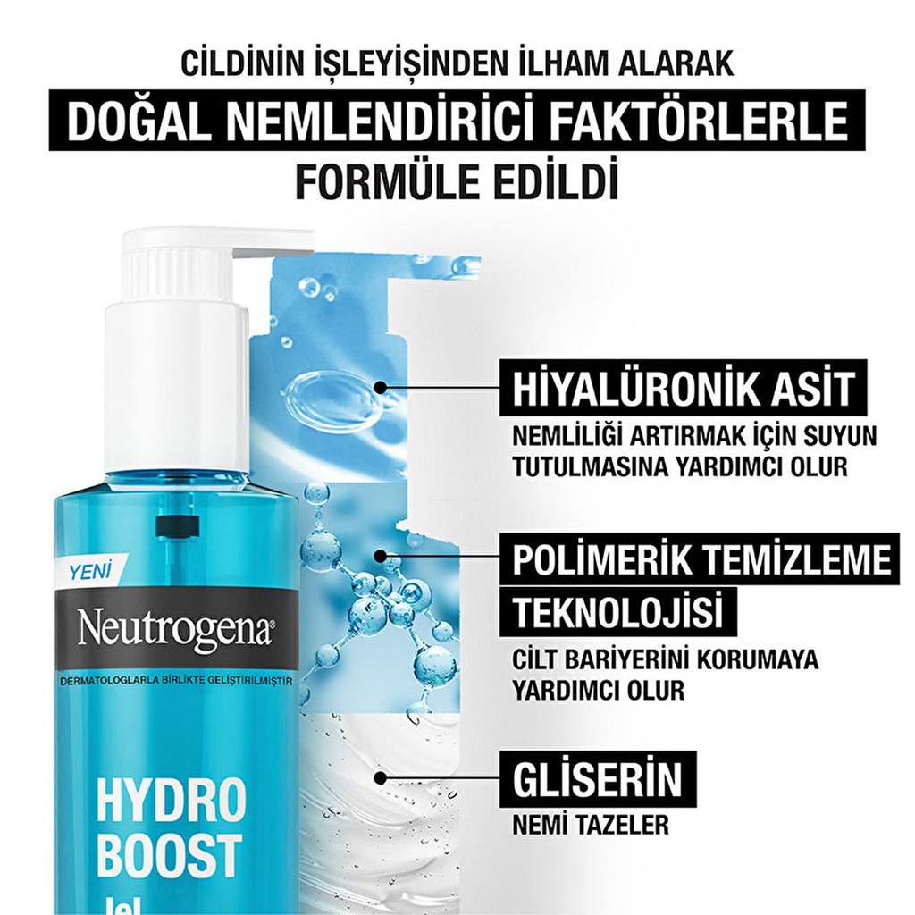 Neutrogena Hydro Boost: Fragrance-Free, Hydrating Gel Cleanser for Sensitive Skin | Hyaluronic Acid Face Wash, Gentle & Moisturizing