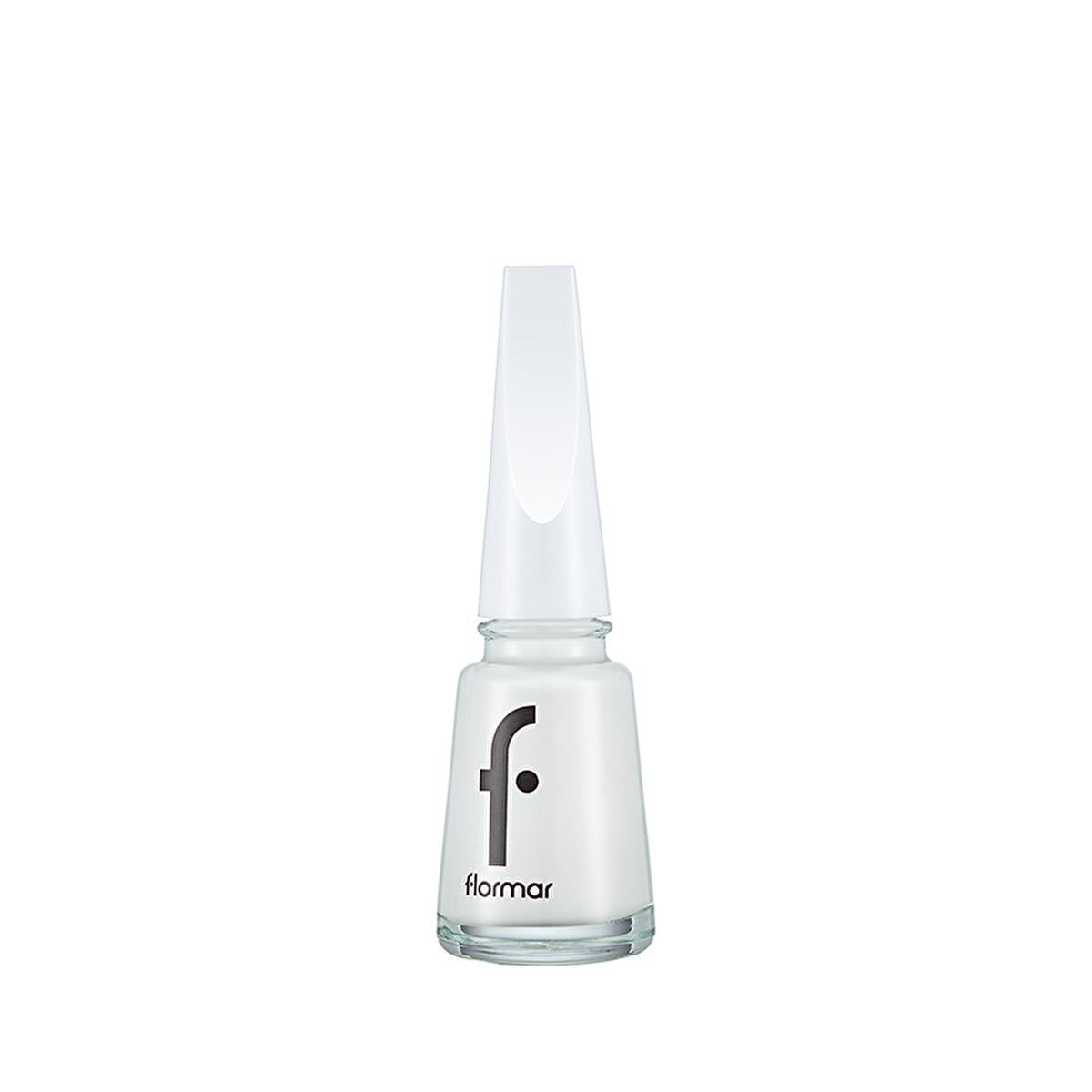 Flormar Nail Enamel - Bright White - Perfect for Nail Art Lovers | 0.33 fl. oz.