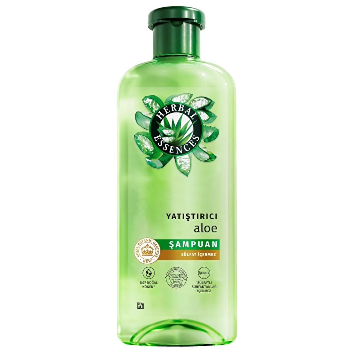 Herbal Essences Aloe Vera Shampoo - Sulfate-Free, Moisturizing, Vegan Hair Care for Dry Hair - 11.83 fl oz
