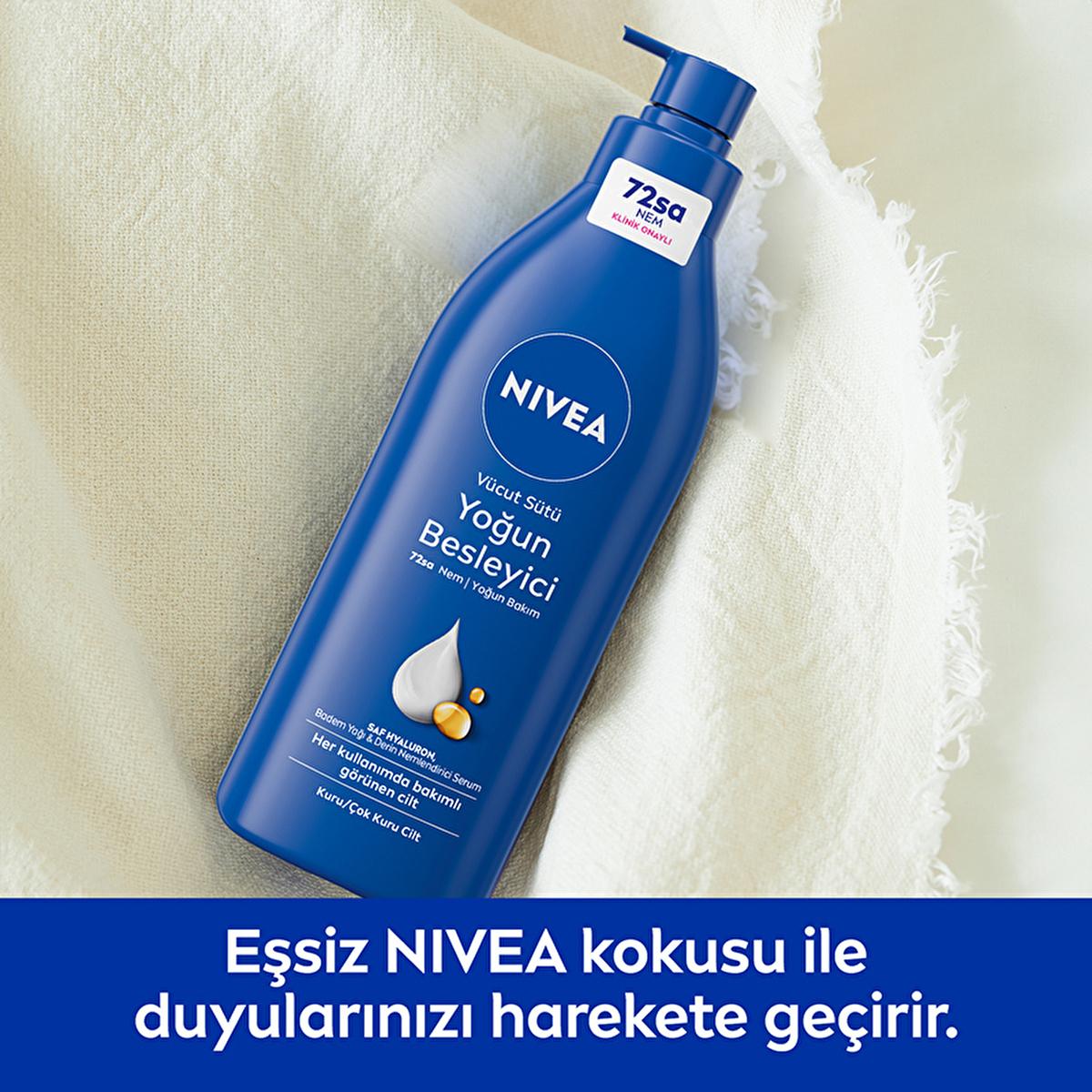 Nivea Body Moisturizer - 72 Hour Hydration for Dry Skin, Rich in E Vitamin and Almond Oil