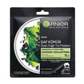 Garnier Charcoal Face Mask with Black Algae Extract and Hyaluronic Acid for Pore Tightening - Moisturizing and Purifying Skincare