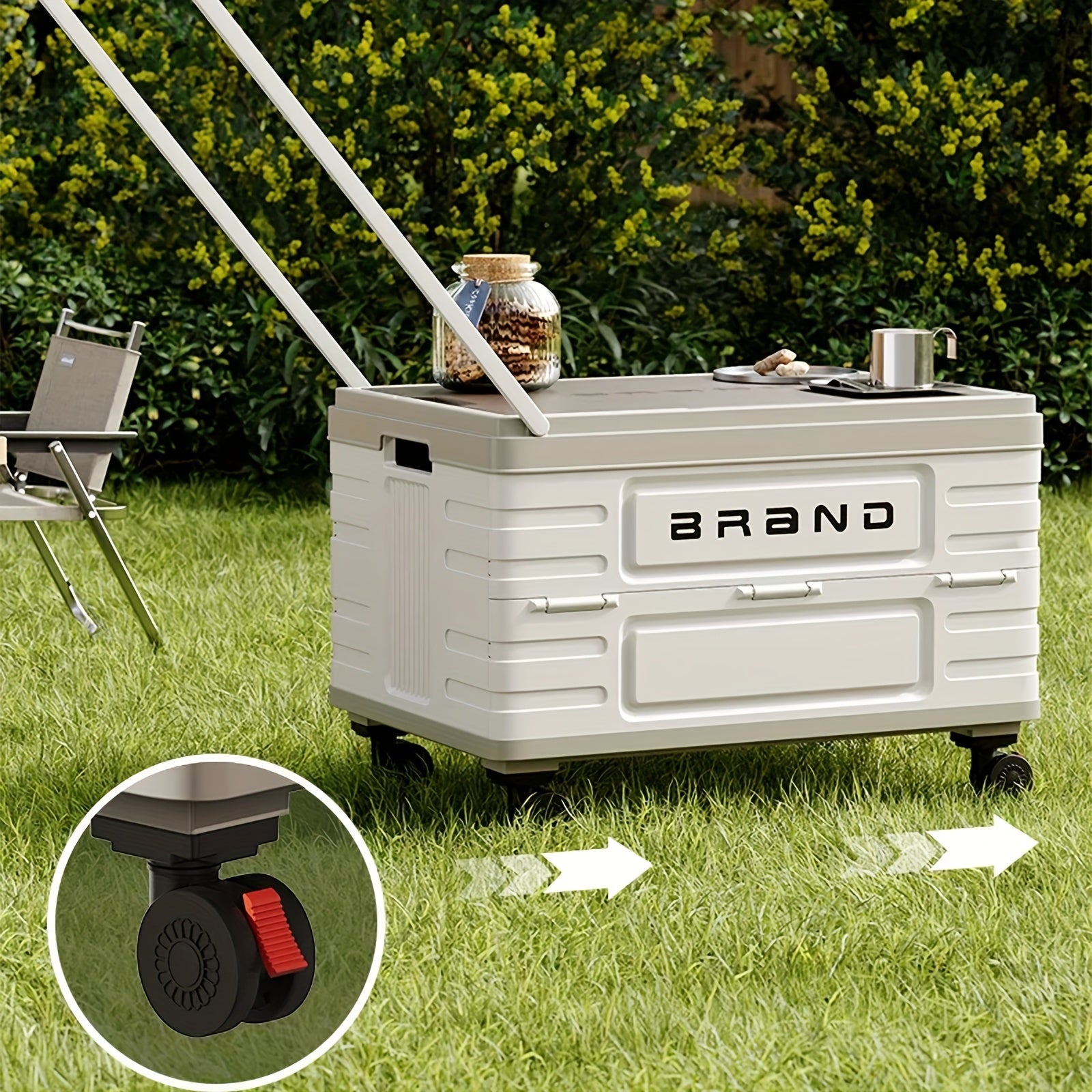 Collapsible Storage Bins Box with Lids And Handle - Portable Plastic Storage