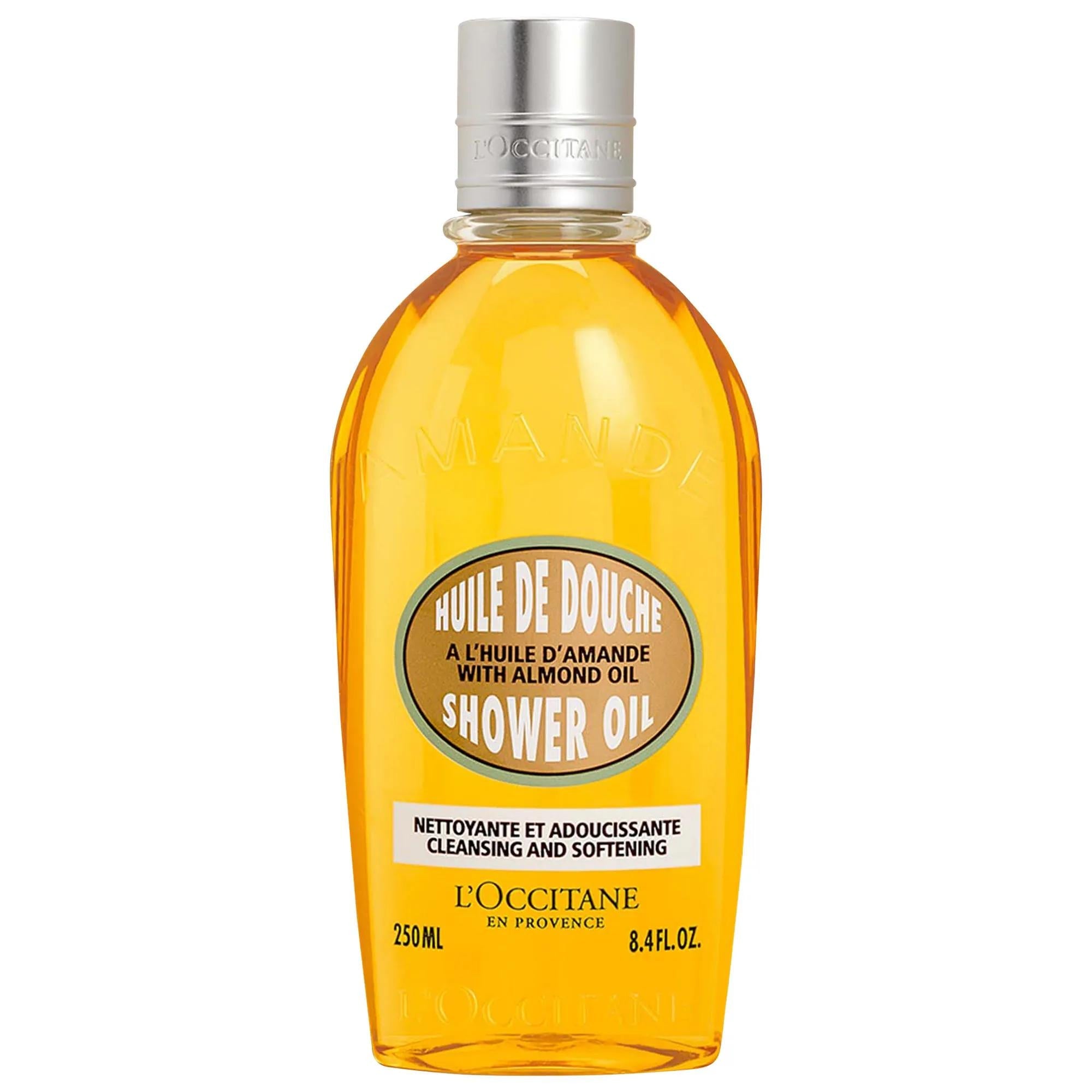 Cleansing And Softening Refillable Shower Oil With Almond Oil - Moisturizing Body Cleanser for Dry Skin