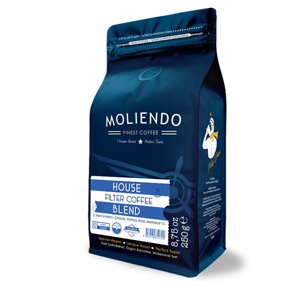 Moliendo Whole Bean Coffee House Blend - Rich Chocolate, Vanilla, Marmalade Flavors - 250g